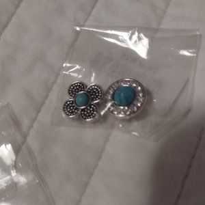 Magnolia and Vine Turquoise Accented Snaps 12 mm mini size